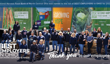 Second Harvest named BEST EMPLOYER IN OHIO BY CRAIN’S
